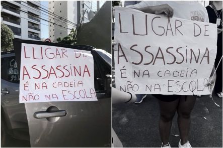 Pais e alunos protestam contra matrícula de menor que matou Isabele