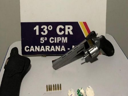 Dupla é presa por tráfico de drogas e porte ilegal de arma de fogo em Canarana